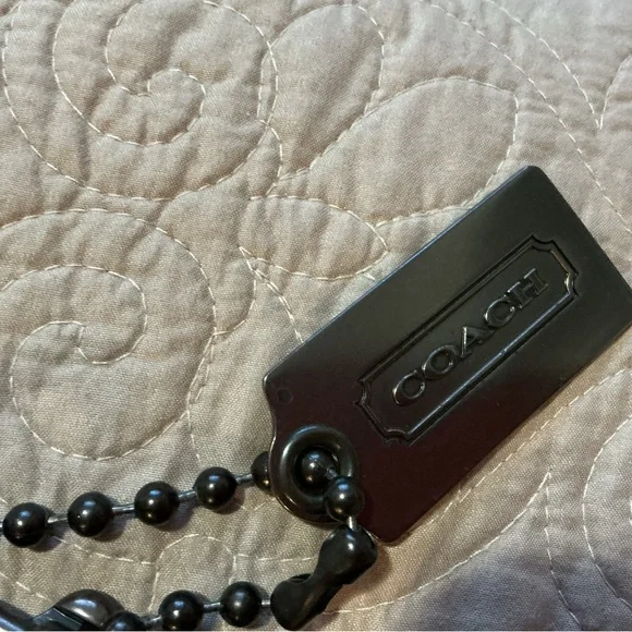 COACH Bronze Metallic Chocolate Brown Leather Shoulder Bag w Strap & Hangtag - Picture 9 of 14